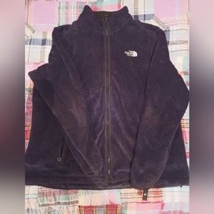 BLACK NORTH FACE ZIP UP FLEECE JACKET XL